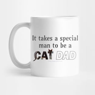 It takes a special man to be a cat dad - Black Cat oil painting word art Mug